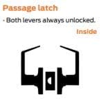 Commercial Lever Door Lock - Heavy-Duty Locking Door Handle, ADA Door Handles, Cylindrical Lever Lock, Non-Handed Grade 2 Industrial Door Handle, 26D Satin Chrome, Passage/Closet