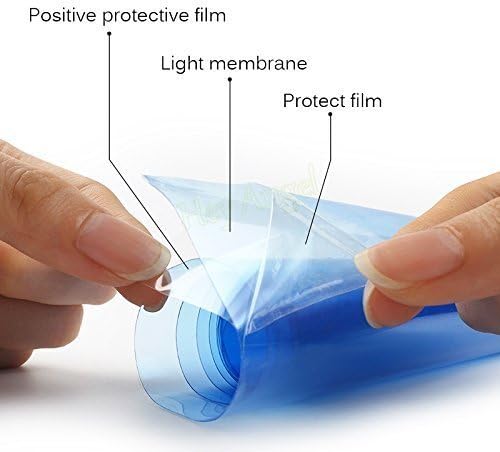 12 by 48 Inches Self Adhesive Headlight, Tail Lights, Fog Lights Tint Vinyl Film (12 X 48, Light Blue)