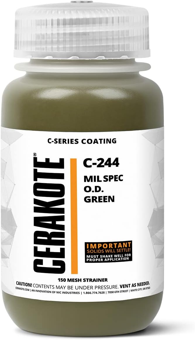 CERAKOTE® (AIR CURE C-SERIES MIL SPEC O.D. GREEN (16oz) |C-244P|-Our Ceramic Technology Combines Performance with Color on All- Metals, Polymers + More