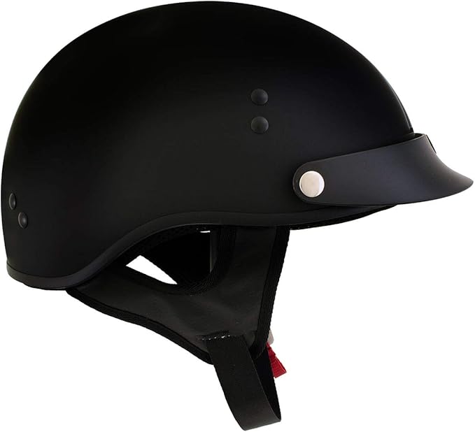 Hot Leathers Advanced Motorcycle DOT Skull Cap Classic Half Helmets Biker HLT
