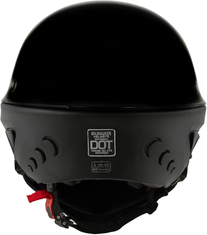 Milwaukee Helmets Open Face 3/4 Motorcycle Biker Rider Helmets MPH98XX - Small