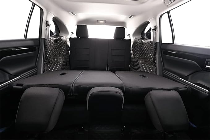 EKR Grand Highlander Seat Covers for Trucks Toyota Grand Highlander 2024 2025 2026,2nd Row 40/60 Split,Car Seat Covers Full Set -Neoprene(Black)