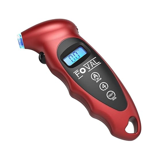 FOVAL Digital Tire Pressure Gauge 150 PSI for Car Truck Bicycle Instant Read with Backlit LCD and Non-Slip Grip (3)