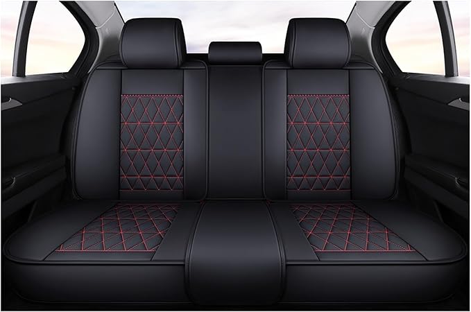 Leather Car Seat Covers,Waterproof Seat Covers 5-Seater Full Set with Airbag Compatible,Universal Automotive seat Covers for Cars,SUV,Trucks,Pickup