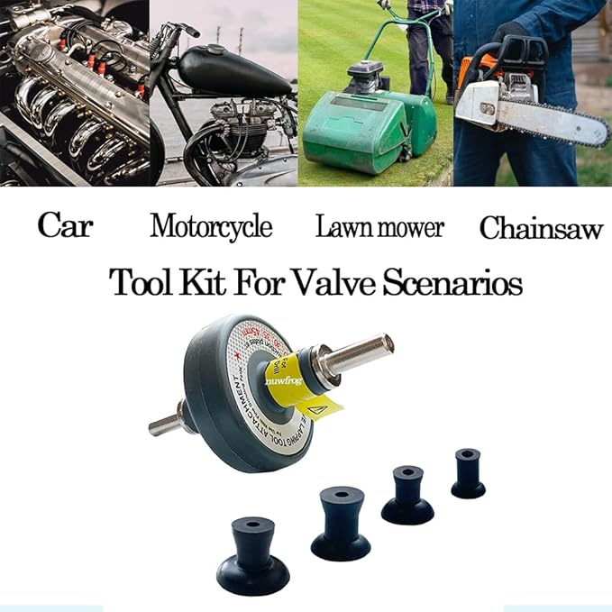 Valve Lapping Tool Attachment for use with Fine Grinding Paste Auto Repair Tool Parts kit for Engine Valve Lapper or Drill Valve Grinding Kit with 4 Suction Plates in(20,30,35,45mm)