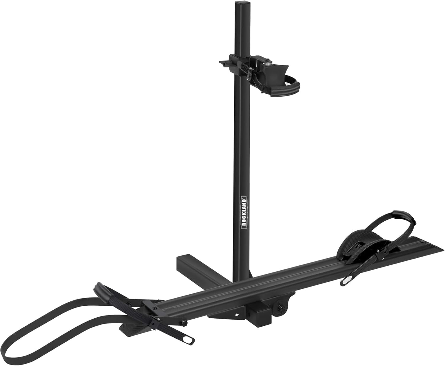 Rockland Aluminum 1-Ebike Rack, 100 lbs Capacity, Single Hitch Mount Electric Bike Rack, Fits up to 5" Fat Tire Width and 50" Wheelbase, Ebike Carrier Rack for 2" Receiver for Cars SUVs Vans RVs