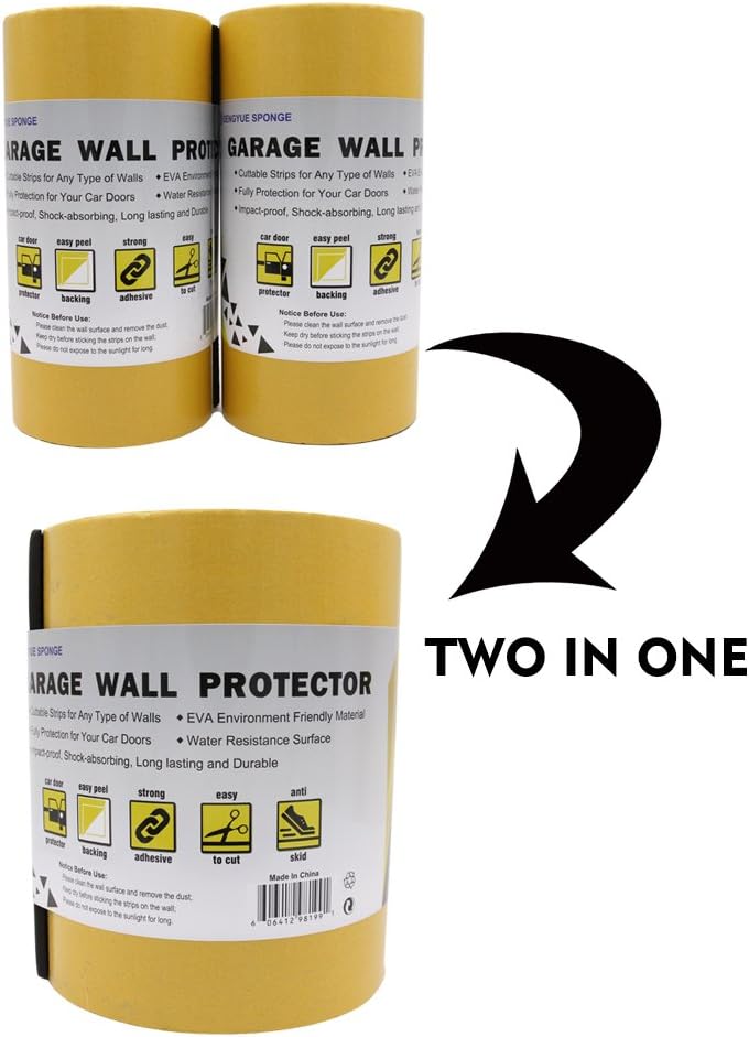 Car Door Protector Bump Body Guard,2 Pack 79"x 8"x 1/6" Foam Garage Wall Protector Waterproof Foam Protector Protecting Your Car Doors