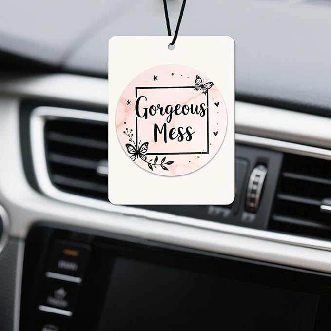 Empowerment Natural Bluebell scent Car Air Fresheners - Inspirational Quotes & Butterfly Designs, 4 - Pack Ideal Decor & Gift for Self - Love Seekers, for Car, Closet & Home