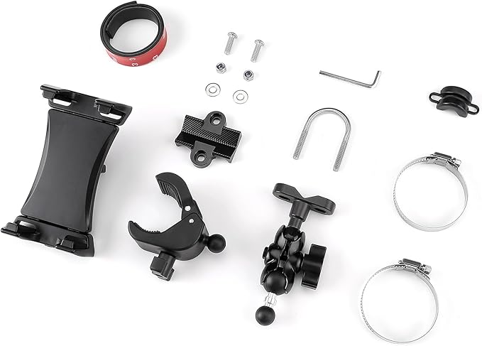 KEMIMOTO UTV Phone Mount ATV Holder, Fit 4.7"-13" Phone & Tablet, 360° Adjustable Heavy Duty, Compatible with Can-Am Maverick X3 Outlander Polaris RZR Sportsman Kawasaki Talon Viking