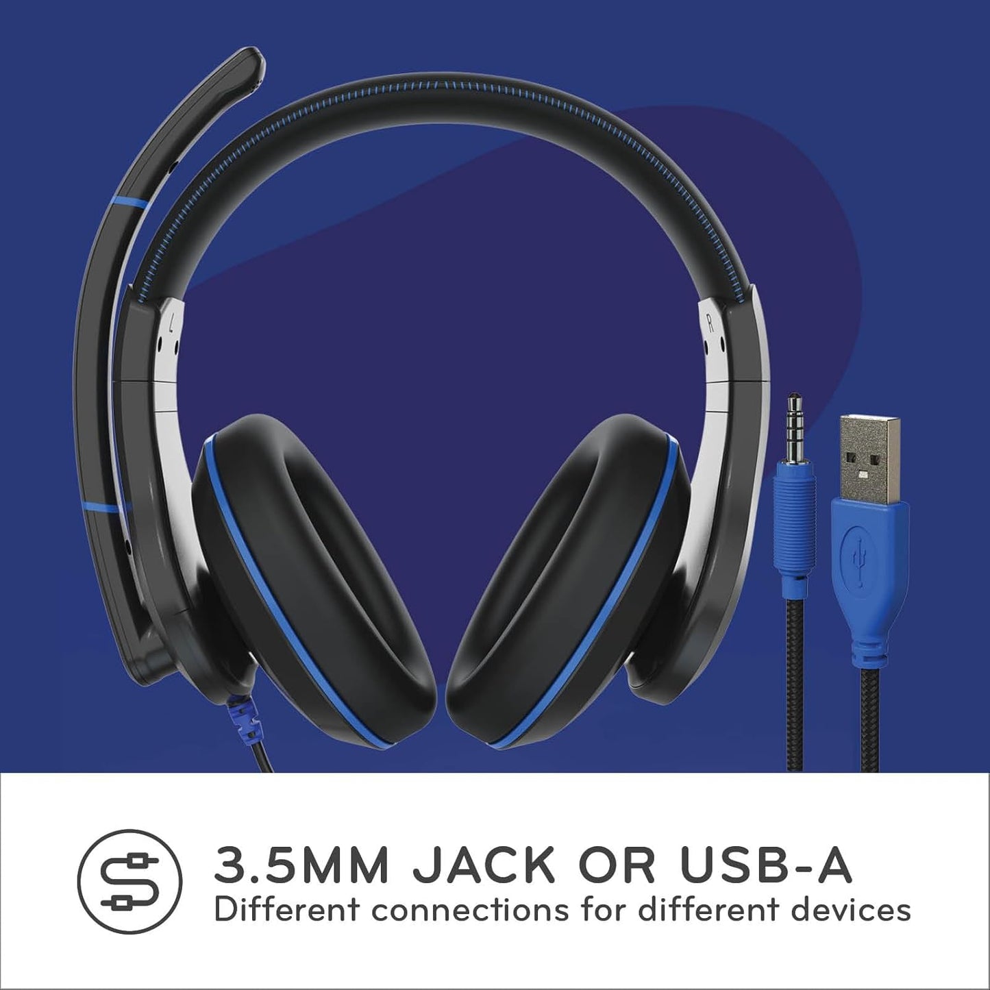 ThinkWrite Technologies TWT Audio Duro, TW220 (2nd Gen) | Premium Over-Ear Wired Headset with Noise Reducing Microphone (USB-A Connection)