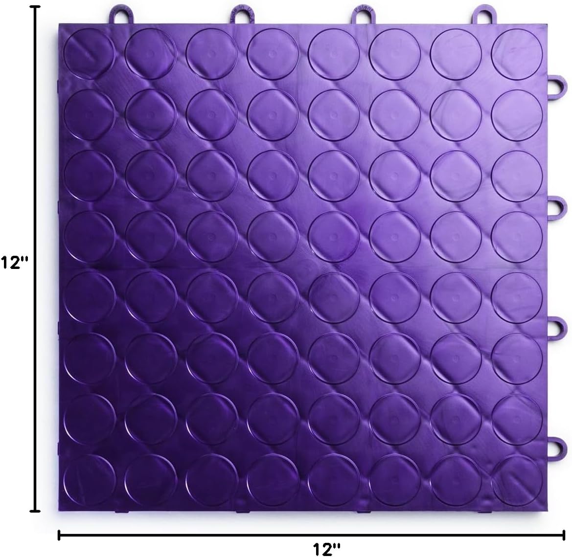 RaceDeck CIR24PURP Durable Interlocking Modular Garage Flooring Tile (24 Pack), Purple
