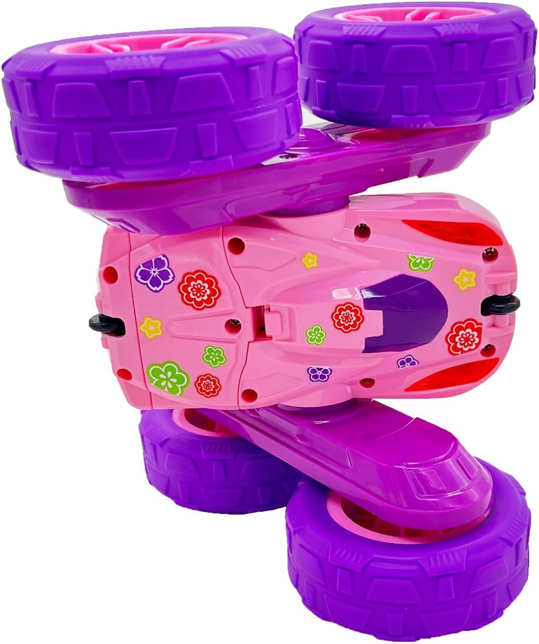 Threeking RC Stunt Cars Remote Control Car Toys with Lights Double-Sided Driving Gifts Presents 6 7 8 9 10 11 12 Year Old Girls Pink