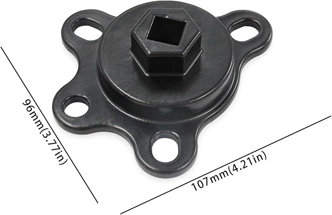 Crankshaft Turning Tool Engine Rotation Adapter Tool Compatible with Chevy Ford V8 Engines Black