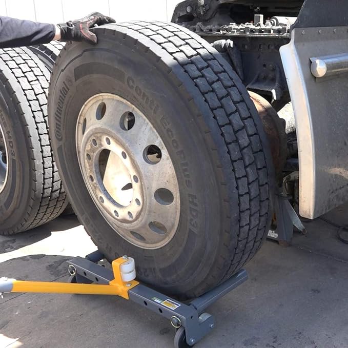 Rolling Wheel Dolly for Changing Car, Truck, Skid Steer, ATV, and Trailer Tires, Tire Lift for Large and Small Vehicles, 3 Roller Positions, 485 Pound Capacity