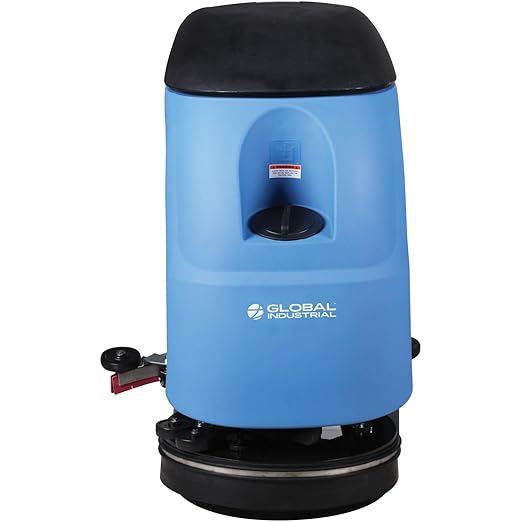 Global Industrial Commercial Electric Walk-Behind Auto Floor Scrubber, Battery Powered, 18" Cleaning Path, 12 Gallon Solution Tank, 15 Gallon Recovery Tank