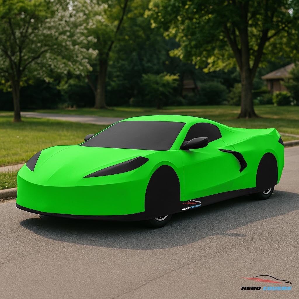 C8 Car Cover Fit for Corvette C8 Indoor and Outdoor Protection (Green)