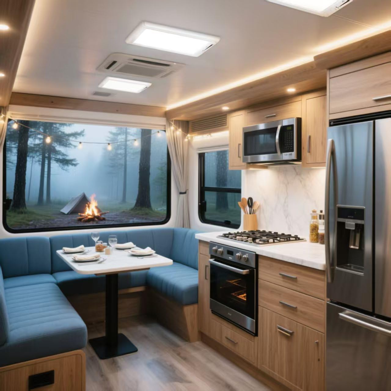 2 Pack RV Lights Interior,3 Color RV LED Super Bright Fixture,12V RV Ceiling Dome Light with ON/Off Dimmable Switch Energy Saving for RV/Camper/Car/Trailer/Boat