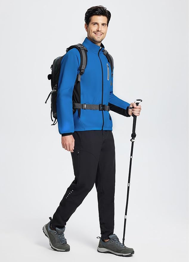 baleaf Men's Winter Cycling Jackets Water Resistant Thermal Running Softshell Jacket Warm Cold Weather Pockets