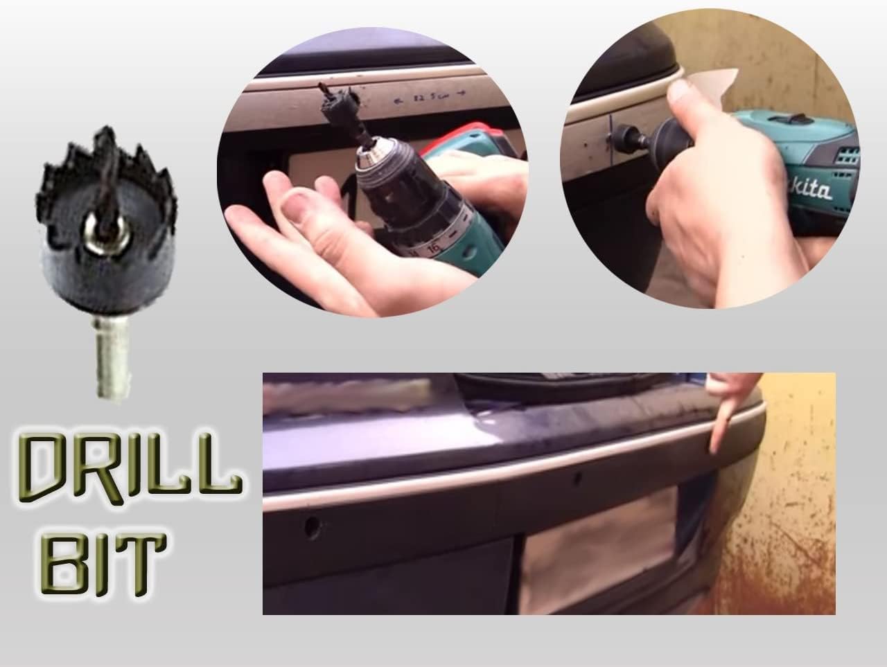 ZONETECH New 4 Parking Sensors LED Display Car Reverse Backup Radar System 10 Pack