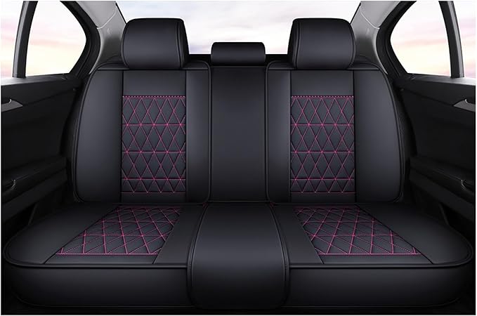 Leather Car Seat Covers,Waterproof Seat Covers 5-Seater Full Set with Airbag Compatible,Universal Automotive seat Covers for Cars,SUV,Trucks,Pickup