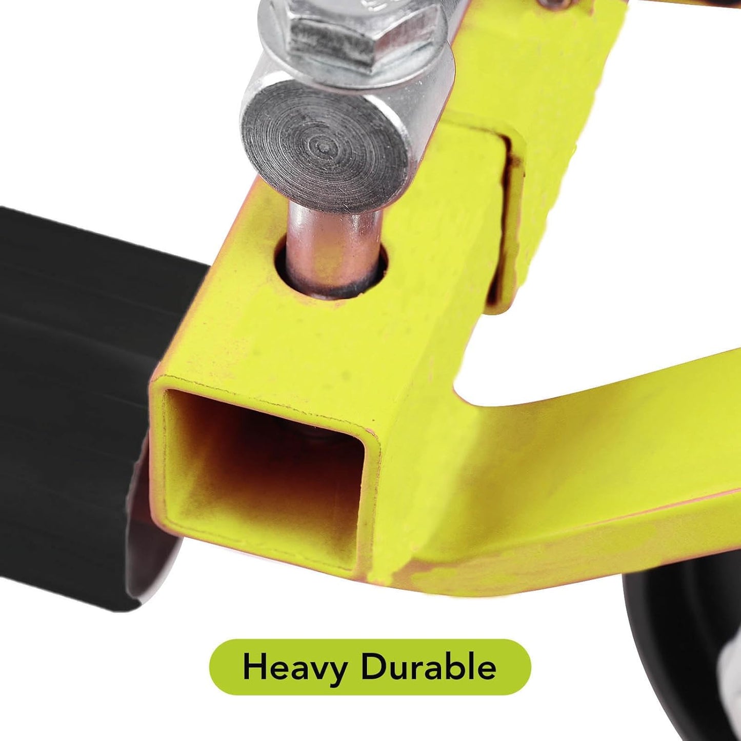 4 Pcs Car Wheel Dolly with Hydraulic Tire Jack, 1500LBS Capacity Trailer Dolly for Vehicle Positioning for Truck RV Trailer, Yellow