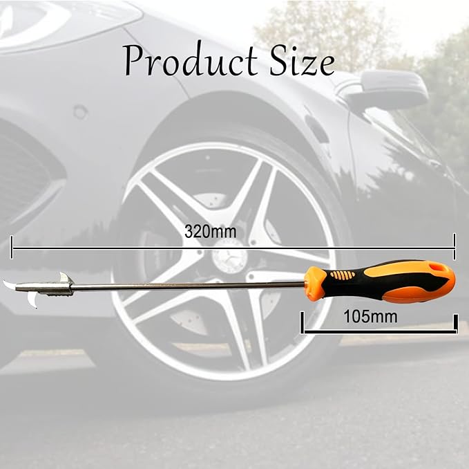 Automotive Tire Stone Cleaning Hook Multifunctional Portable Tire Stone Removal Tool Stainless Steel Car Tyre Protector Repair Tool Wheel Cleaning Tool with Screwdriver