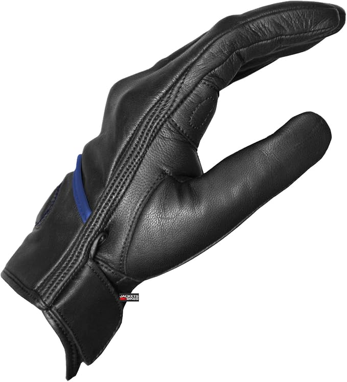 Jackets 4 Bikes Motorcycle Gloves - Premium Leather for Men Women, Touchscreen, Non-Slip, Motorbike Cruiser Street Biker Protector Glove