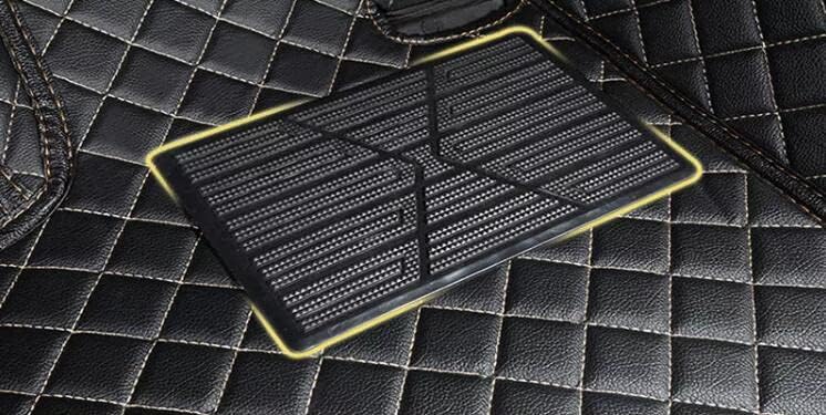 Custom All-Weather Protection Leather Car Floor Mats for Cars Sedan SUV Sports Car Waterproof Floor Mat (Pink)