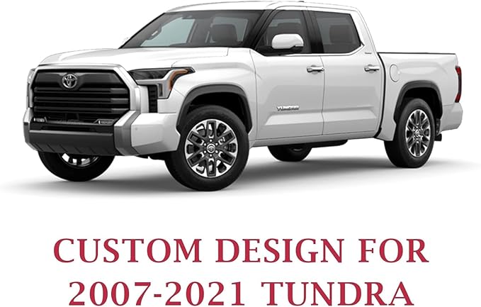 Coverado Tundra Seat Covers, Back Leather Car Seat Covers for Trucks, Automotive Seat Covers Protector Custom Fit 2007-2021 Toyota Tundra(Rear Seat Cover/Blue)