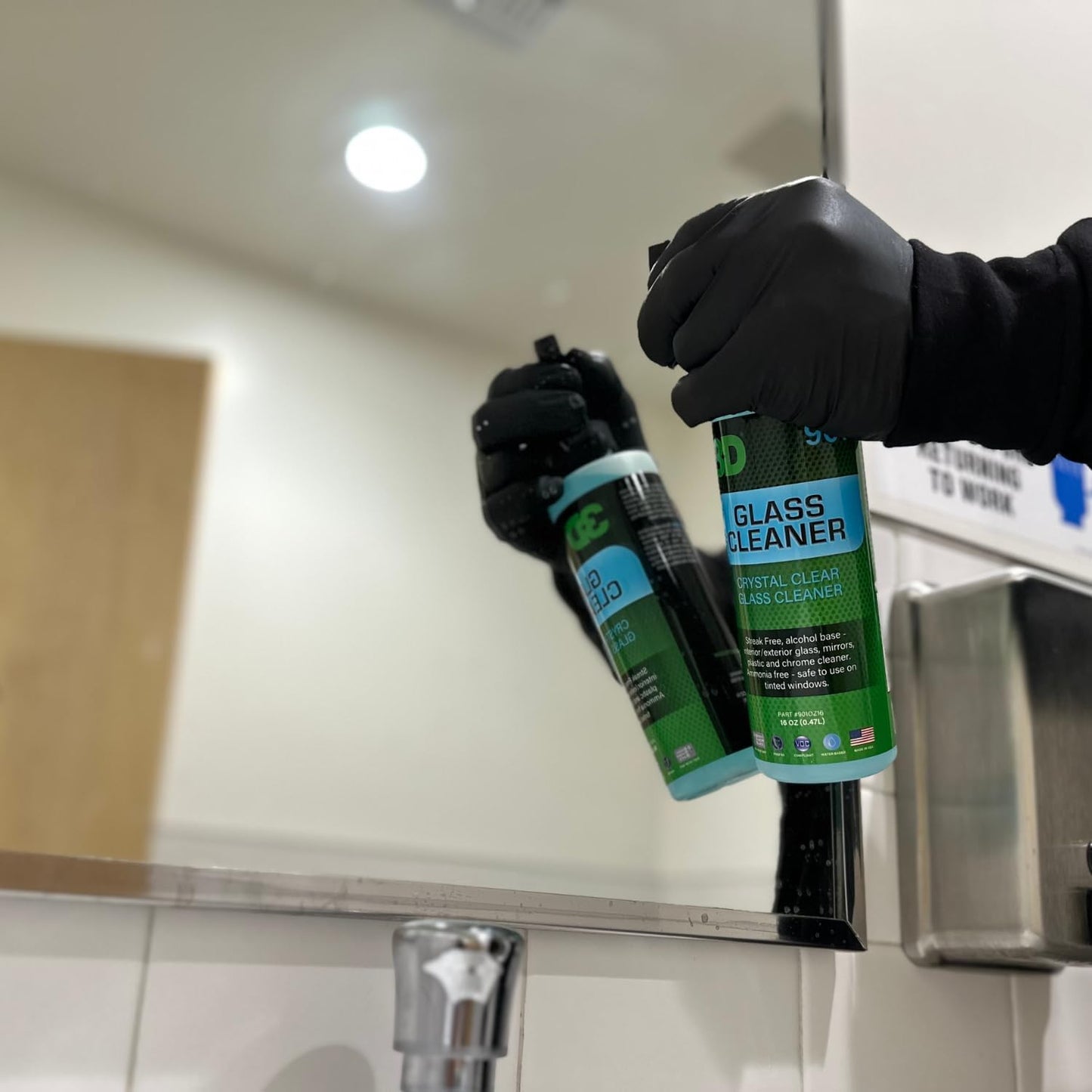 3D Glass Cleaner - Ready to Use, Tint Safe, Streak Free Glass Cleaner - Gallon