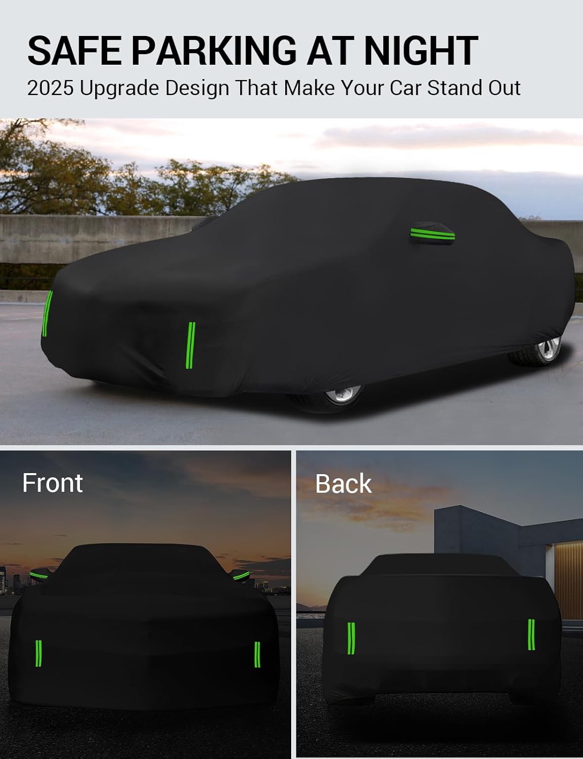 Proadsy 2026 Car Cover for Dodge Charger 2006-2025 2026 Waterproof All Weather for Automobiles, Windproof Snowproof Rain Hail Sun UV Protection Full Outdoor Indoor Exterior Car Covers, Black