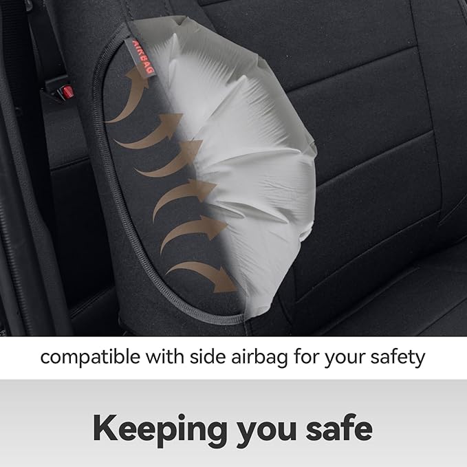 coverdream Corolla Cross Polyester Seat Covers Custom Fit for 2023-2026 Toyota Corolla Cross Hybrid S,SE,XSE,Nightshade SUV,Fully Covered,Breathable Cloth Car Seat Protector (Full Set,Black)