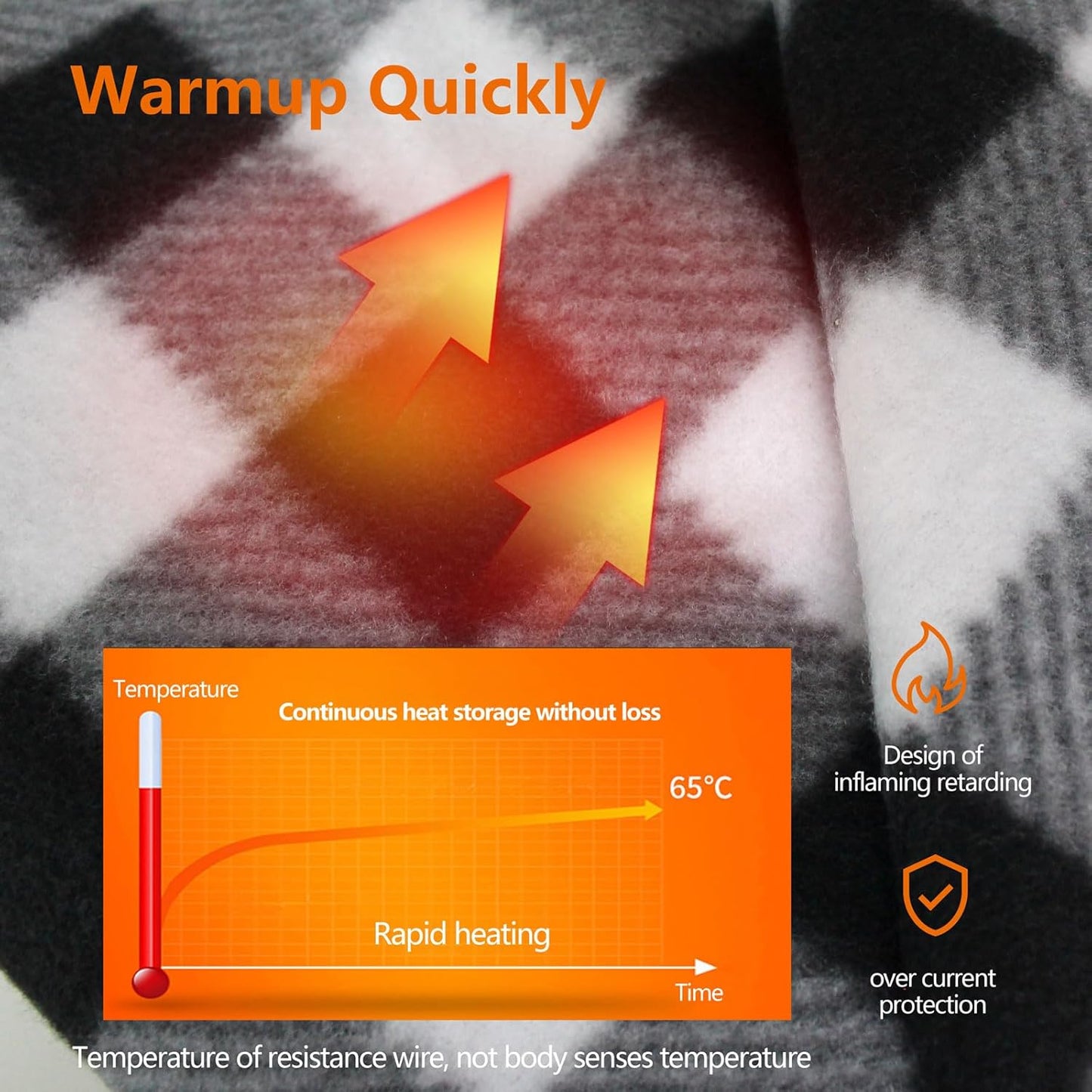 Electric Blanket,12 Volt Heated Blanket,Car Heated Travel Blanket, with a Timer, Warm Blanket for Cars,Office,Travelling (at, 57"x40")