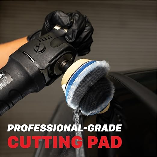 Maxshine 3" Universal Synthetic Wool Cutting Pad – Durable Hook & Loop Pad for Heavy-Duty Use – Compatible with DA & Rotary Polishers – Ideal for Paint Correction & Defect Removal