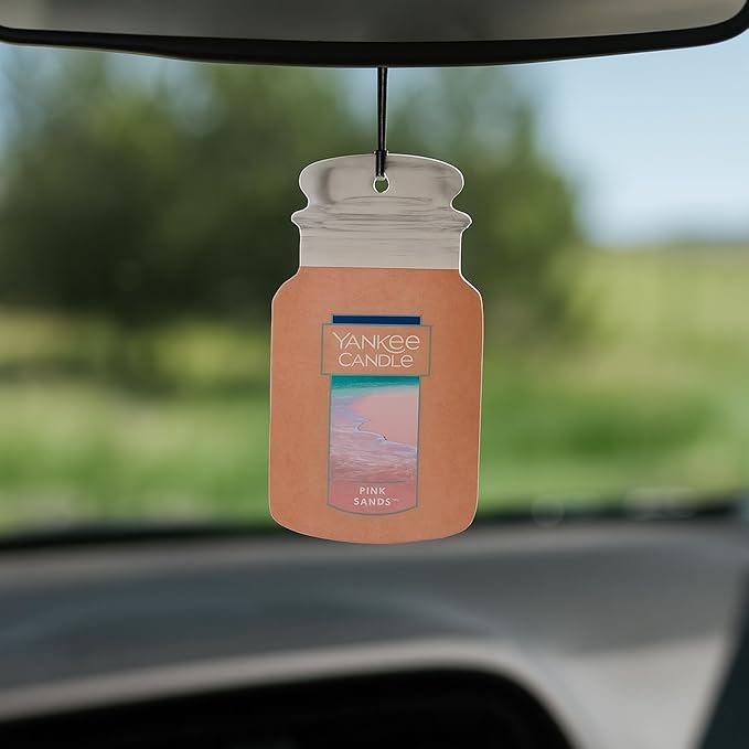 Yankee Candle Paper Car Jar, Pink Sands (Pack of 2)