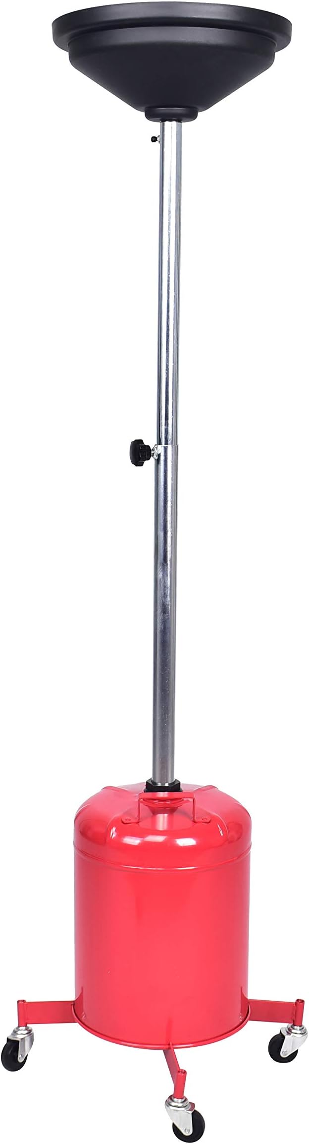 AO5 5 Gallon Portable Oil Lift Drain, Steel Oil Drain, Adjustable Height Waster Oil drain for Changing car and Truck Motor Oil, Red