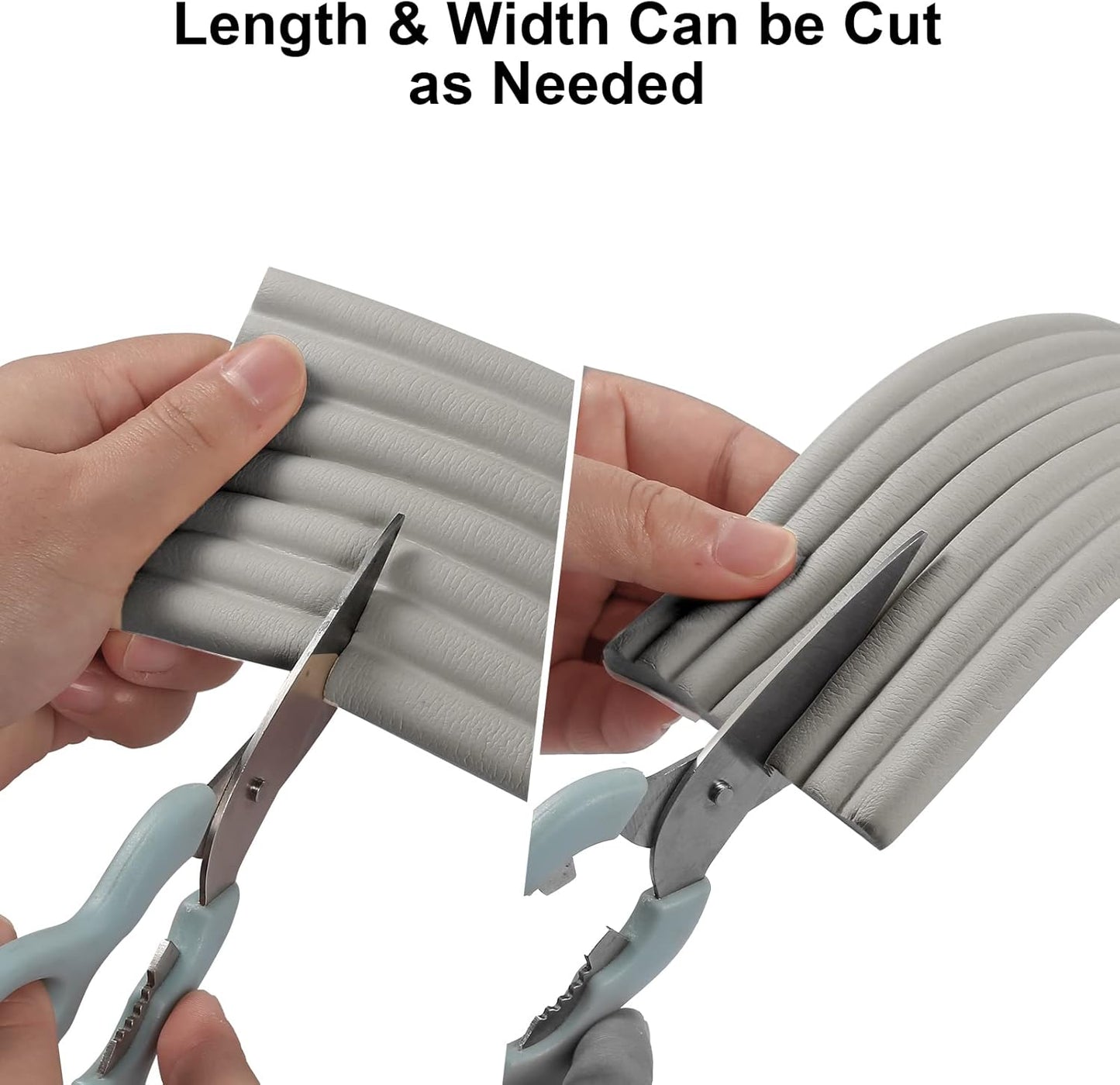 Baby Proofing Edge Corner Protector, 16.4 ft Edge Guards Padding with 3M Adhesive, Extra-Wide Soft Rubber Foam Padding, Furniture,Sharp Edge Safety Corner Edge Bumper Guard-Gray