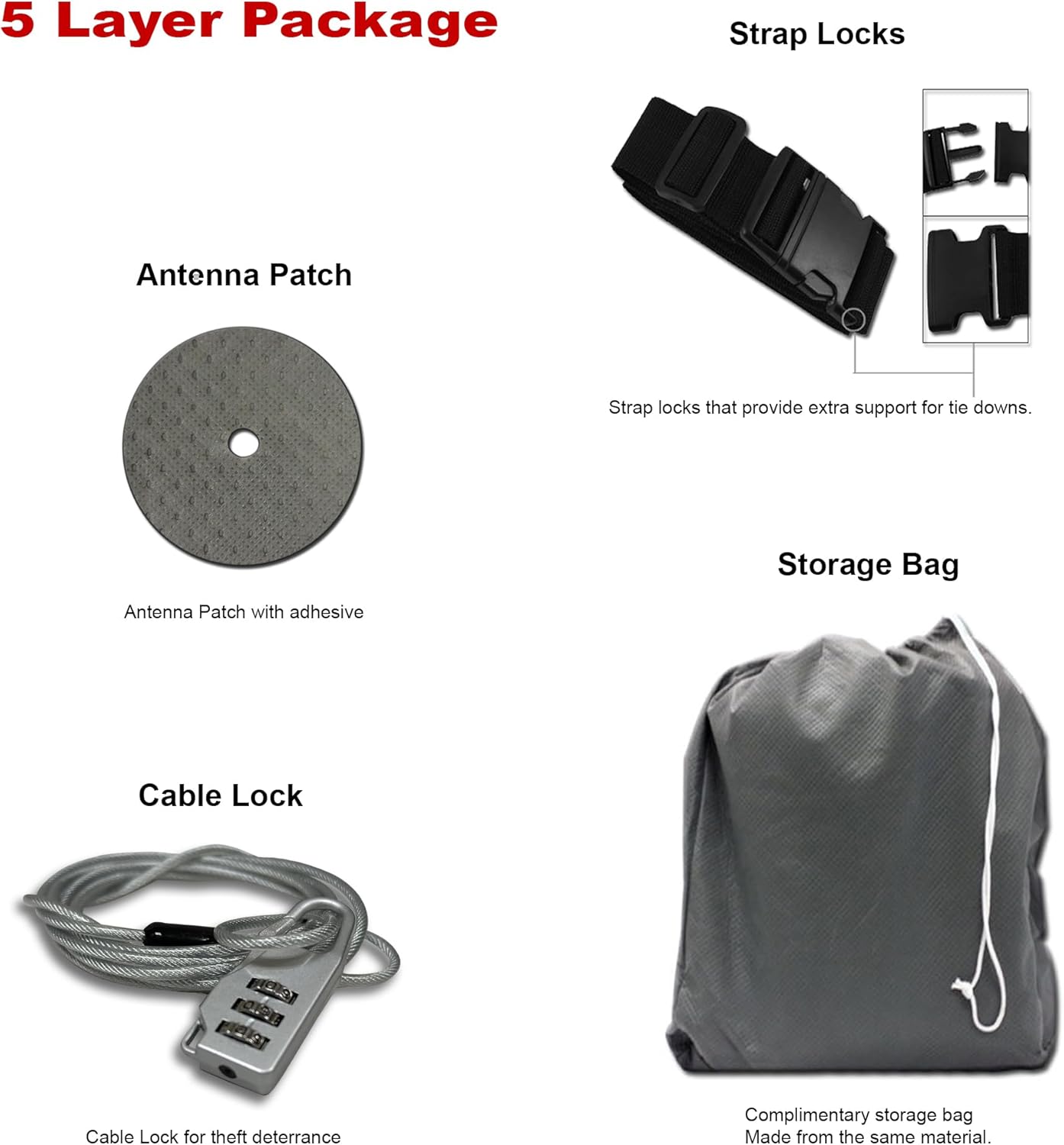 5-Layer Full Truck Cover – Semi Custom Fit for Chevrolet Silverado 2500/3500HD 2020-2025 Crew Cab 6.6ft Bed | All-Weather Protection: Waterproof, Dustproof, Windproof, UV-Resistant