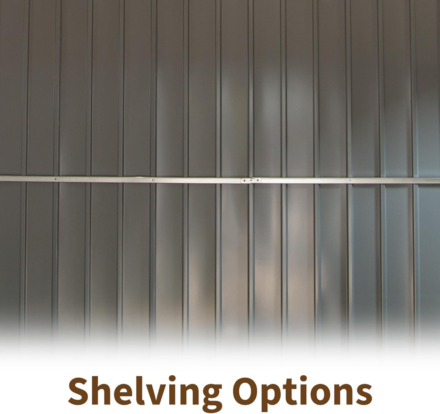 IKERY Extra Large Galvanized Steel Storage Shed 11' x 12.5' with Windows & Lock - Garden & Utility Tool Shed for Backyard, Patio - Brown