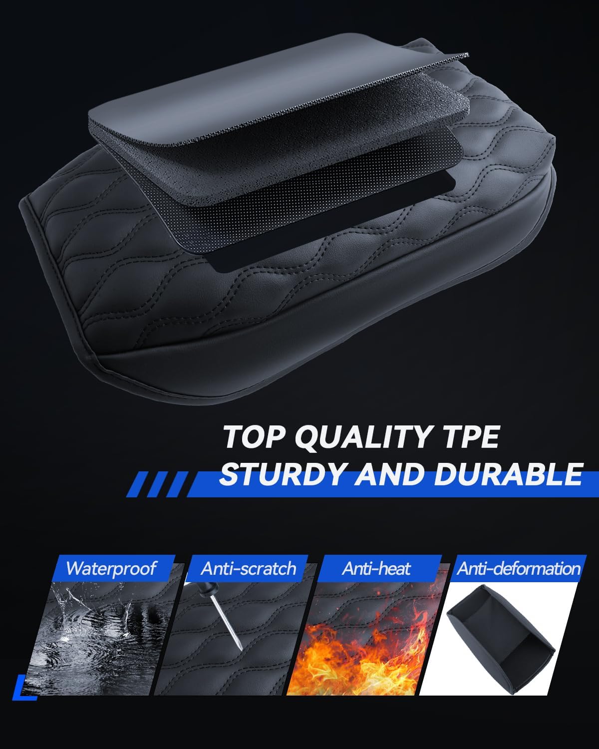 Armrest Cover for Outback & Legacy 2020-2024 2025 Accessories Center Console Middle Lid Pad Protector for Car Elbow Rest-Thickened