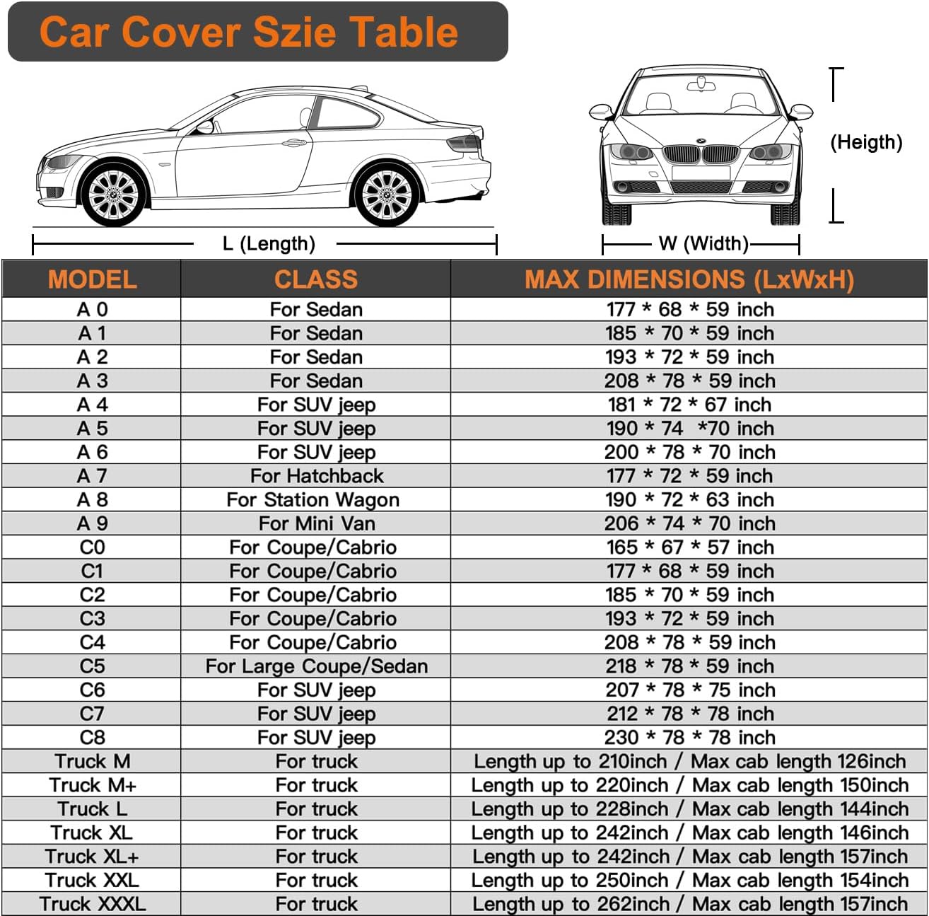 Kayme Mid-Size Truck Cover Waterproof All Weather, Heavy Duty Outdoor Midsize Pickup Cover Sun Rain Protection, Universal Fit Ford Ranger Chevy Colorado GMC Canyon (Length Up to 220 inch) M+.Sliver