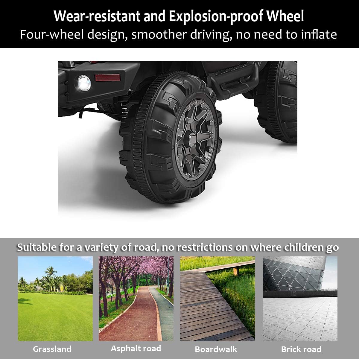 Costzon Ride On Car, 12V Battery Powered Electric Ride On Truck w/Parental Remote Control, LED Lights, Double Open Doors, Safety Belt, Music, MP3, Spring Suspension (Deluxe Black)