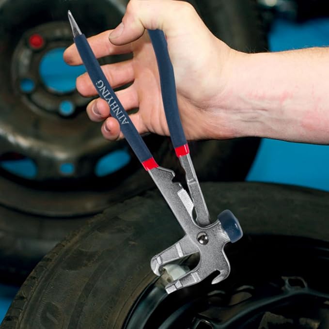 Wheel Weight Pliers, Wheel Balancing Weight Hammer, Wheel Weight Removal Tool for Repair Remover Tire