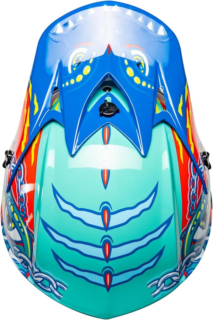 ILM Youth & Kids Dirt Bike Helmets Motocross ATV Dirtbike BMX MX Offroad Full Face Motorcycle Helmet, DOT Approved Model 128YS (Crocodile Green, Youth-Small)