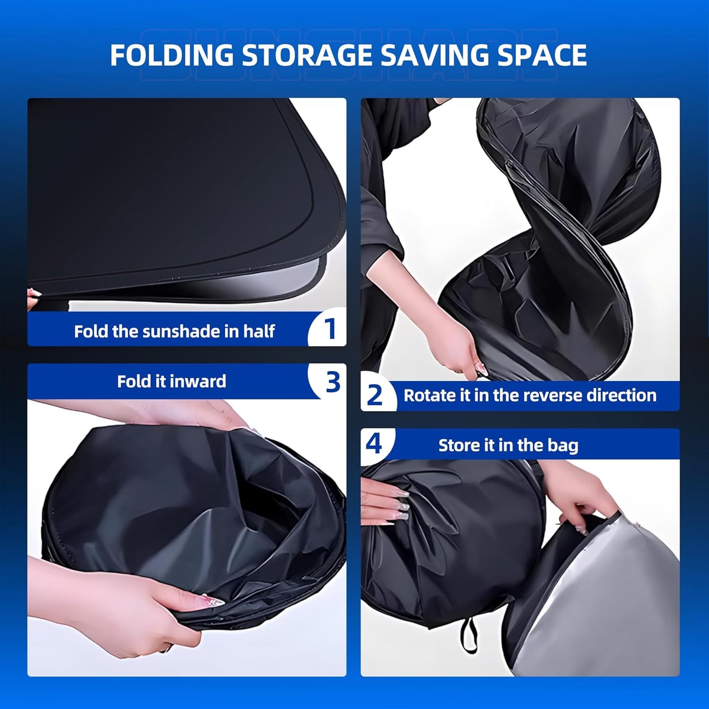 Windshield Sun Shade for Honda Odyssey (LX EX EX-L Touring Elite Minivan) 2018-2025 2026 Foldable Sunshade Custom Fit Front Window Car Interior Accessories Protector Blocks UV Rays