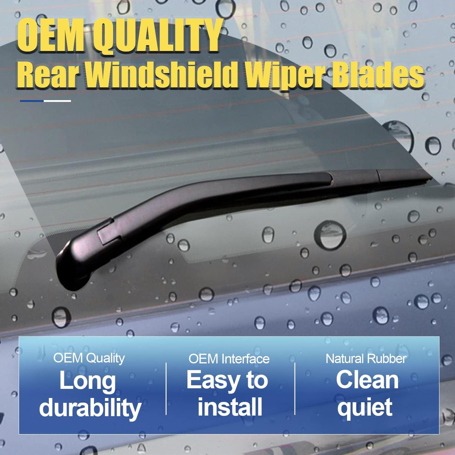 3 wipers Replacement For 2005 2006 2007 2008 2009 2010 Toyota Sienna Original Equipment Windshield Wiper Blades - 26"+19"+16" (Set of 3) U&J HOOK