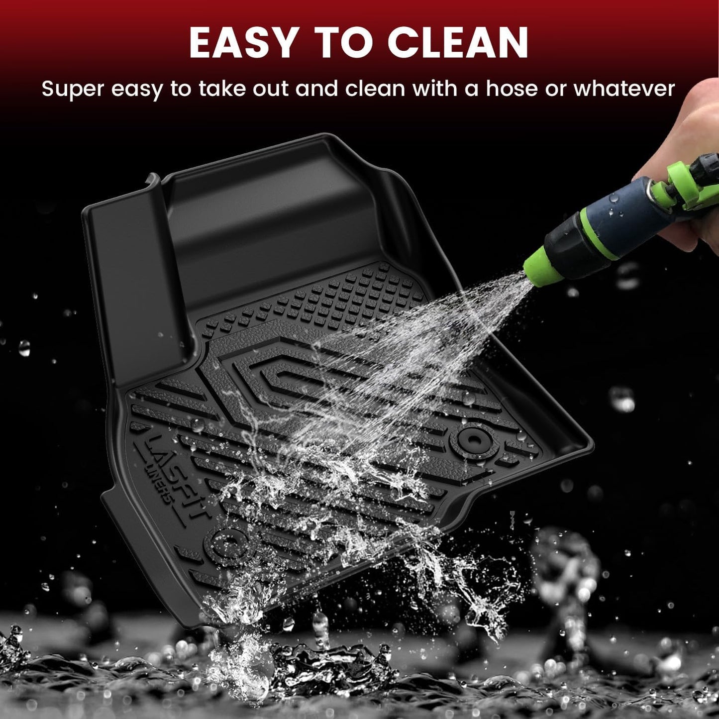 LASFIT Floor Mats & Cargo Liner for Chevrolet Chevy Bolt EUV 2022-2023 (Not EV), All Weather TPE Custom Fit Floor Mats for Car, Car Mats Full Set for Chevy Bolt EUV Accessories (Fit in Upper Position)