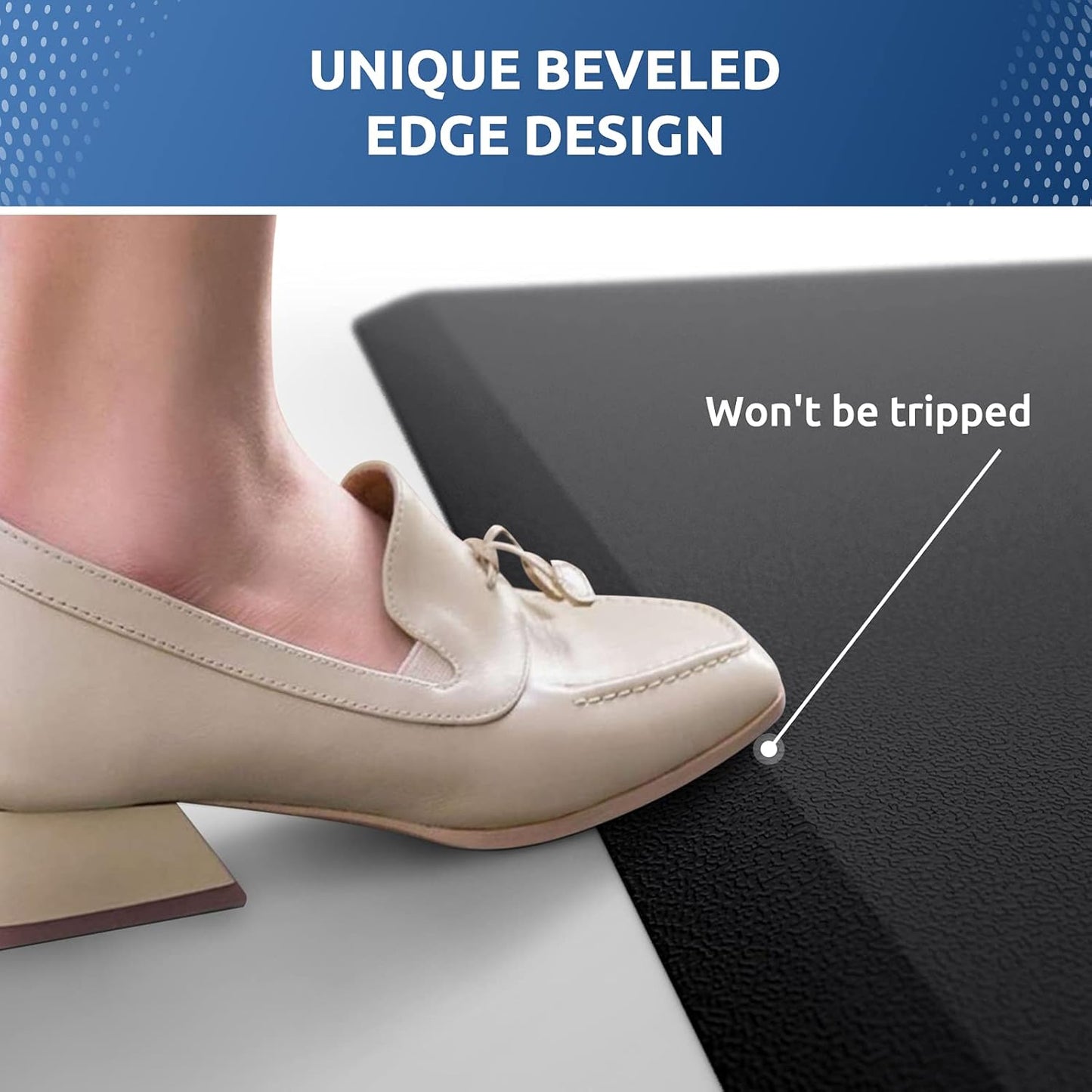 KitchenClouds Kitchen Mat Cushioned Anti Fatigue Rug 17.3"x60" Waterproof Non Slip Standing Desk Mat Comfort Floor Mats for House Sink Office (Black)