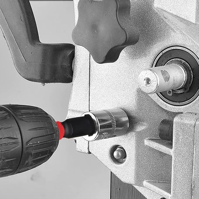 8Pcs Impact Socket Adapter Set, 3/8" Drive Square, 2.5Inches Extension Bit Socket Driver Set, Adapt Your Power Drill to High Torque Impact Wrench