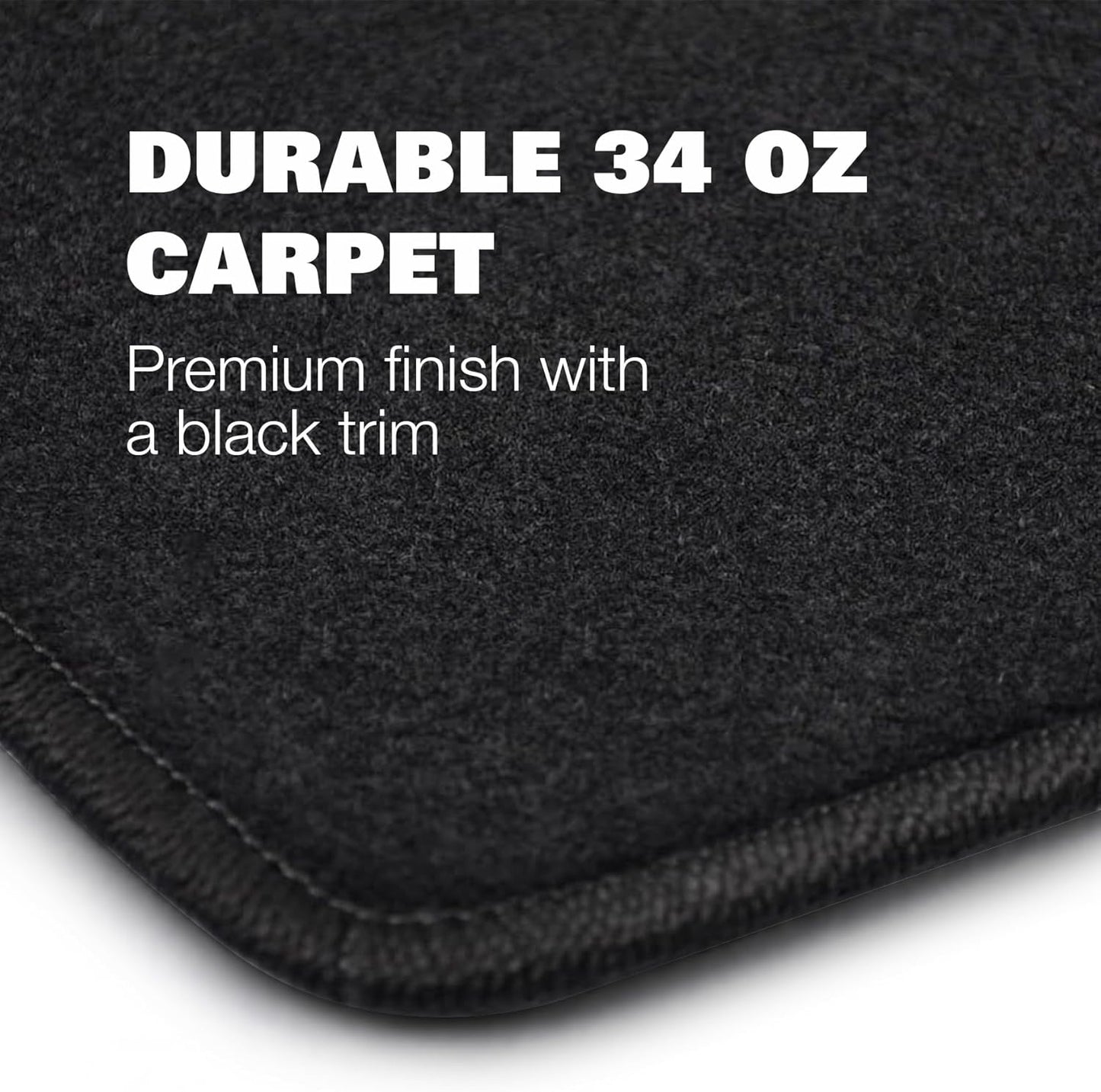 Floor Mats for Ford F150 - Tailored Fit for 2015-2025 Ford F-150 SuperCrew Cab Lightning Truck - Set of 3 - Anti-Slip Backing - 34oz Heavy Duty Carpet Mat - All Weather Car Liner